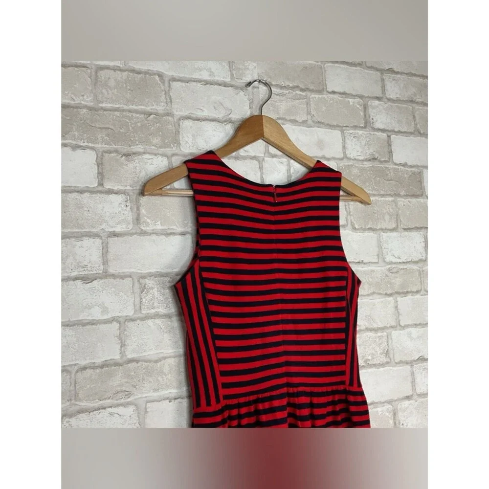 J. Crew Red Striped Sleeveless Dress Size XXS